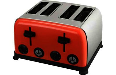 Kitchen Originals - Coral - Crush 4 Slice Toaster Kitchen Originals - Coral - Crush 4 Slice Toaster